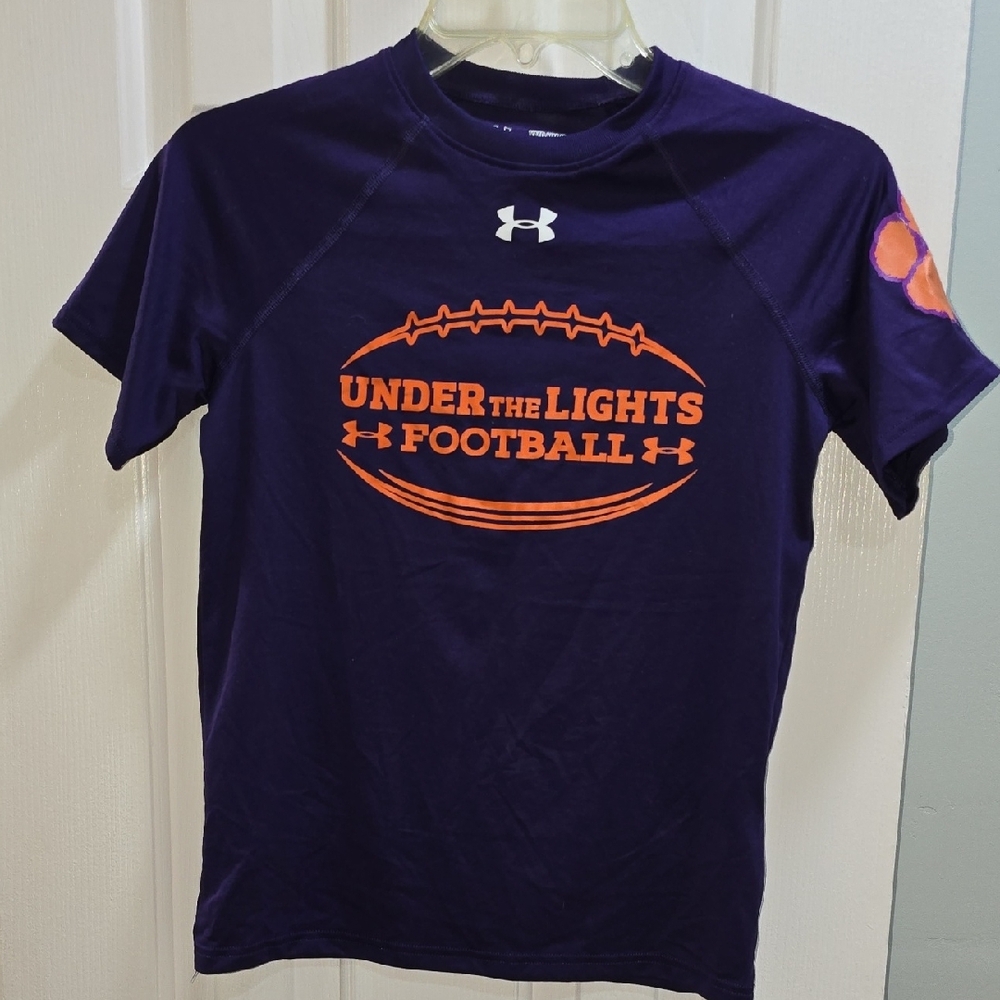 Under Armour Purple and Orange Short Sleeve Tee Kid Size YMD - Picture 2 of 8
